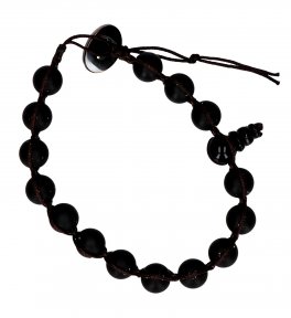 Bracciale tipo Tamasci con Cordino Nero e Pietre Grandi - 1
