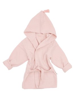 Accappatoio Bimbo in Mussola di Cotone - Rosa - 1
