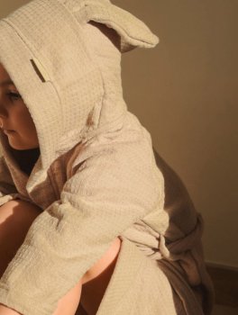 Accappatoio Bimbo in Spugna Waffle - 2/4 Anni - 6