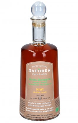 Aceto Biologico di Kiwi - Varietà Golden Soreli con le coordinate del campo di produzione