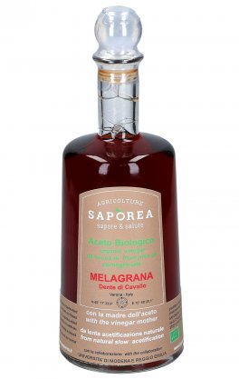 Aceto Biologico di Melagrana - varietà Dente di Cavallo con coordinate del campo di produzione