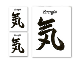 3 Adesivi Ki - Energia