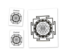 3 Adesivi - Sri Yantra - Creatività