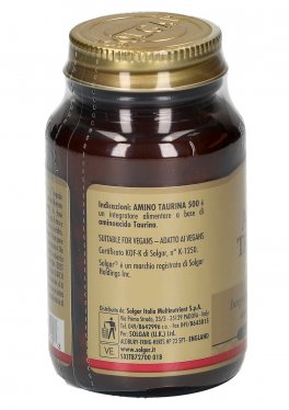 Amino Taurina 500 - Integratore di Amminoacido Taurina - Capsule Vegetali - 3