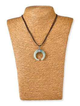 Pendente Mezza Luna - Amuleto con Pietra Preziosa - 4