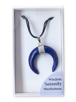 Pendente Mezza Luna - Amuleto con Pietra Preziosa - 2