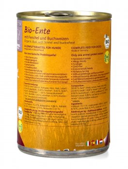 Anatra Bio con Finocchio e Grano Saraceno per Cani - 2
