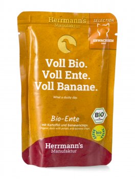 Anatra Bio con Patate Dolci e Banana per Gatti - 1