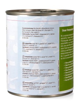 Anatra Bio con Verdure Senza Cereali per Cani - 800g - 3