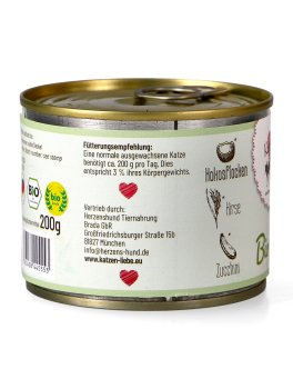 Anatra Bio con Zucchine per Gatti Adulti - 4