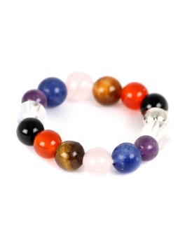 Anello Chakra con Pietre Dure ed Ematite - 1