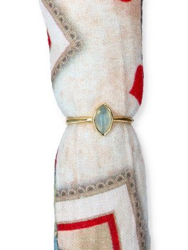 Anello in Argento 925 con Pietra Marquise - Acquamarina - 3