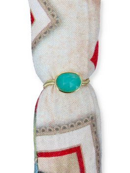 Anello in Argento 925 Design con Pietra Taglio Ovale - Amazzonite - 3