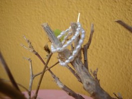 Anello in mini-perle bianche - Cod 105