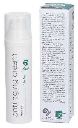 Anti Aging Cream "Bio Line" - Crema Antirughe a base di Bava di Lumaca 72%, Acido Ialuronico, Olio di Vinaccioli e Aloe - 3