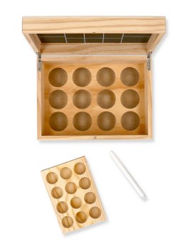 Aromoteca in legno Aromaself - Cofanetto per Flaconcini - 4