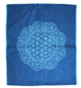 Asciugamano Bagno -  "Happy Flower of Life" Blu - 2