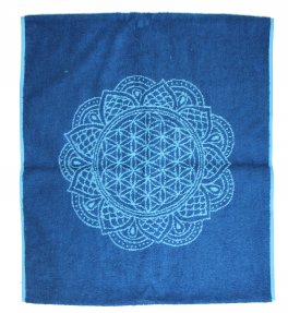 Asciugamano Bagno -  "Happy Flower of Life" Blu - 3
