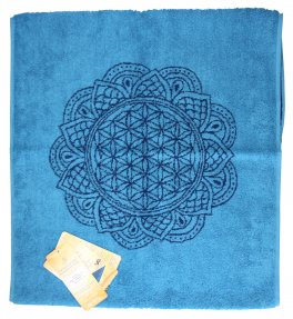 Asciugamano Bagno -  "Happy Flower of Life" Blu - 2