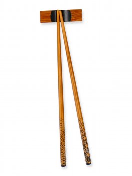 Bacchette Asiatiche in Bamboo con Supporto - Nikko - 4