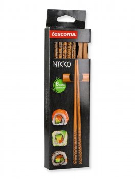 Bacchette Asiatiche in Bamboo con Supporto - Nikko - 1