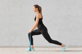 Banda Yoga per Stretching Blu - 3