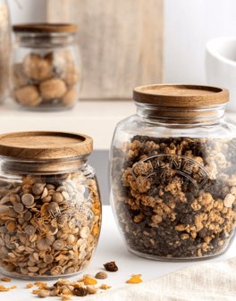 Barattolo in Vetro con Coperchio in Legno - Jar Wooden Lid Kilner® - 6