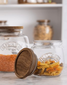 Barattolo in Vetro con Coperchio in Legno - Jar Wooden Lid Kilner® - 5