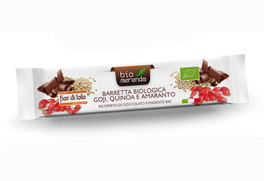 Barretta Biologica Goji, Quinoa e Amaranto Ricoperta di Cioccolato - 2