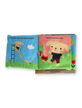 Batuffolibri in Stoffa con Massaggiagengive in Legno - 4