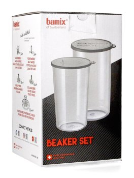 Beaker Set - 2 Bicchieri 400ml + 600ml + Coperchio - 3
