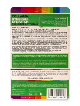 Patch Occhi Hydrogel al Collagene - Cetriolo e Vitamine - 2