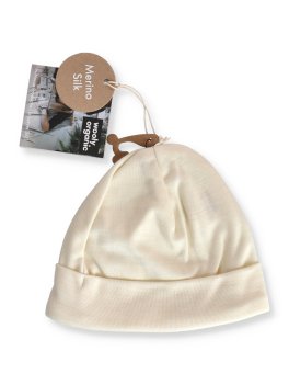 Berrettino per Neonato in Lana Merino e Seta - 0/2m - 2