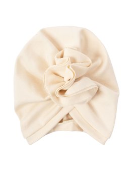 Berretto a Turbante con Volant - Ecru - 1