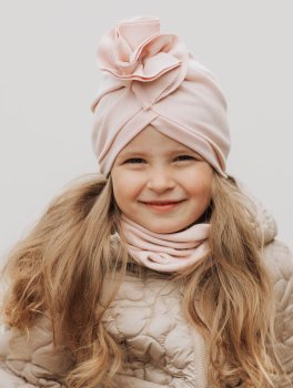 Berretto a Turbante con Volant - Pink Salt - 2