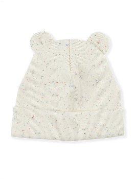Berretto Beanie con Orecchie da Orso - Ecru Splash - 2