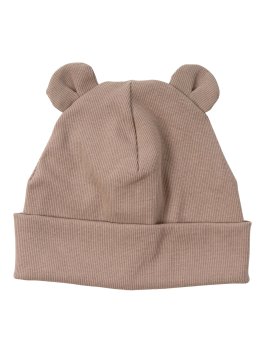 Berretto Beanie con Orecchie da Orso - Taupe - 1