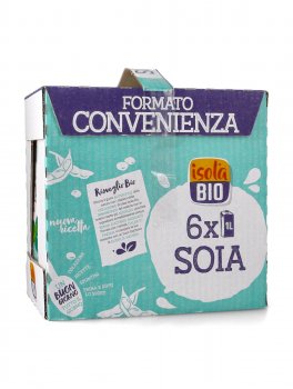 Bevanda Vegetale a base di Soia Bio - Bauletto Formato Risparmio 6x1l - 1