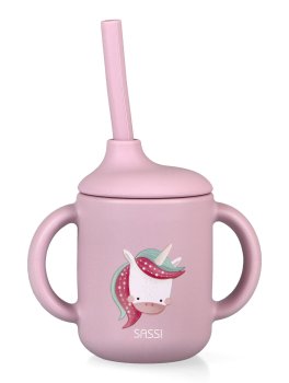 Bicchiere in Silicone con Cannuccia - 1
