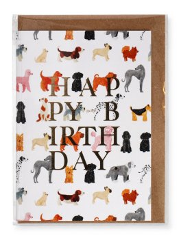 Biglietto di Auguri Compleanno "Dogs Pattern Bday" — Libro - 1
