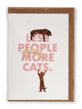 Biglietto di Auguri "Less People, More Cats" — Libro - 1