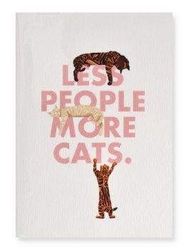 Biglietto di Auguri "Less People, More Cats" — Libro - 2