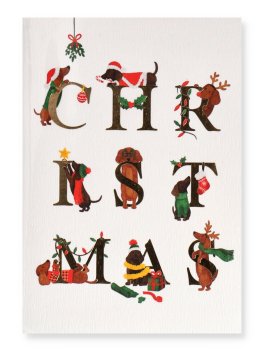 Biglietto di Auguri Natale "Christmas Dachshunds" — Libro - 2