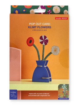 Biglietto Pop-Up con Bouquet di Fiori 3D - Klimt Flowers — Libro - 1