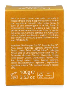 Bio Sapone all’Olio Extravergine di Oliva - Calendula Bio e Avena - 3