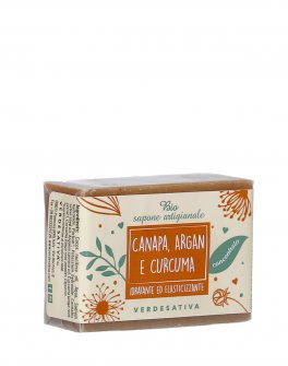 Bio Sapone Artigianale Canapa, Argan e Curcuma - 1