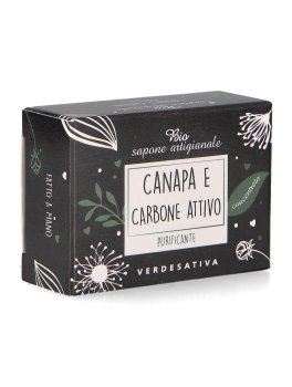 Bio Sapone Artigianale Canapa e Carbone Attivo - 1