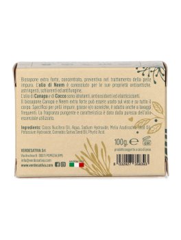 Bio Sapone Artigianale Canapa e Neem - Extra Forte - 5