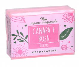 Bio Sapone Artigianale Canapa e Rosa - 1