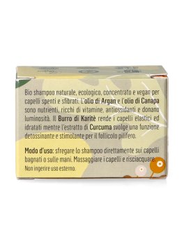 Bio Shampoo Solido Stimolante - Canapa, Argan e Curcuma - 3